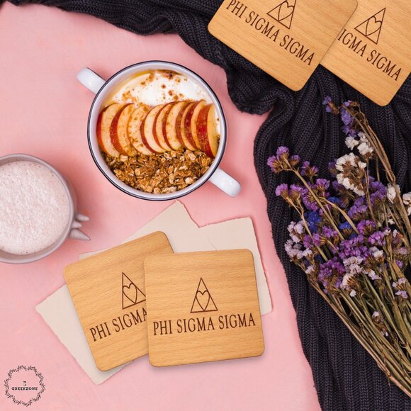 Phi Sigma Sigma Logo (Set of 4 Coasters) - Picture 2 of 4